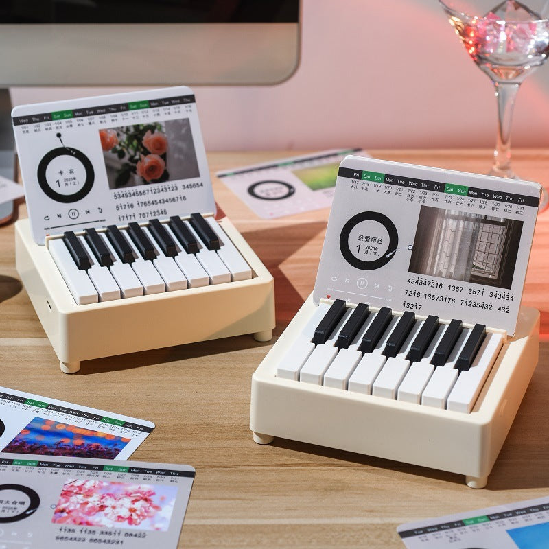 Mini Little Piano Pattern Calendar World Famous Songs Advanced Sense