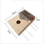 Seventeen-key solid wood thumb piano