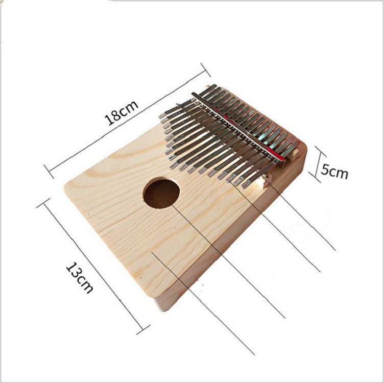Seventeen-key solid wood thumb piano