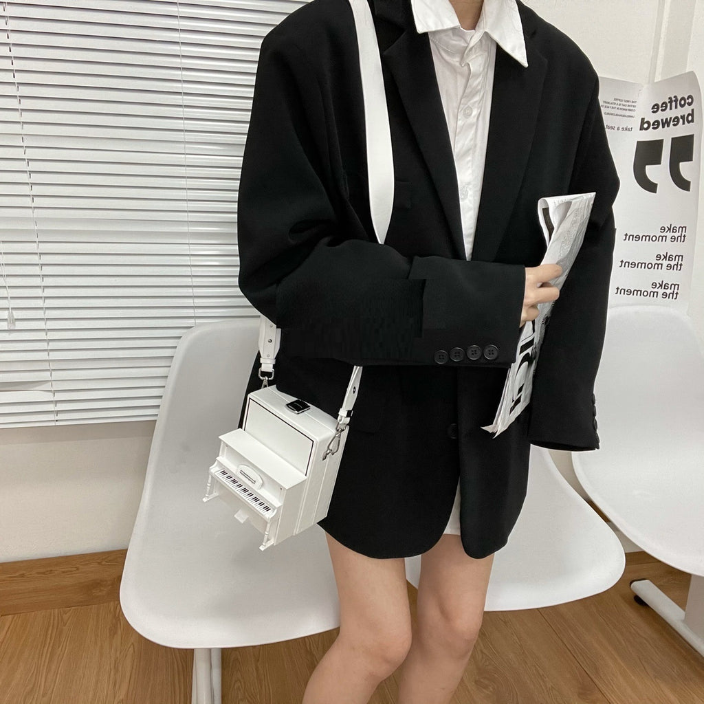 Handmade Piano Wooden Box Niche Shoulder Bag