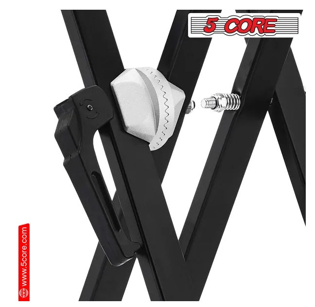 5 CORE Piano Keyboard Stand Double X Style Heavy Duty Adjustable Digital Electric Piano Riser Durable