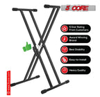 5 CORE Piano Keyboard Stand Double X Style Heavy Duty Adjustable Digital Electric Piano Riser Durable