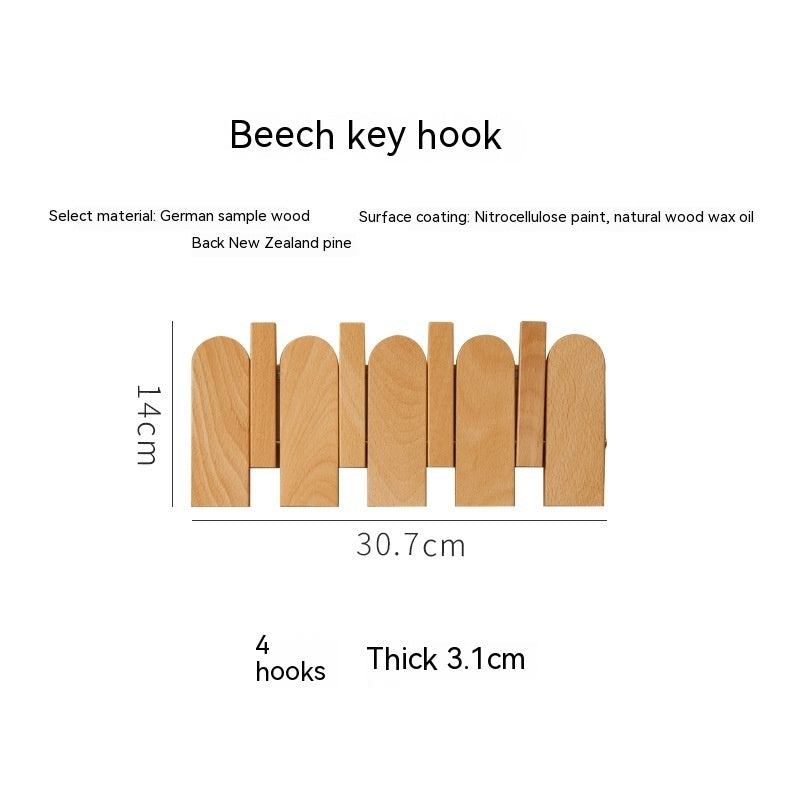 Black Walnut Solid Wood Piano Key Hanger
