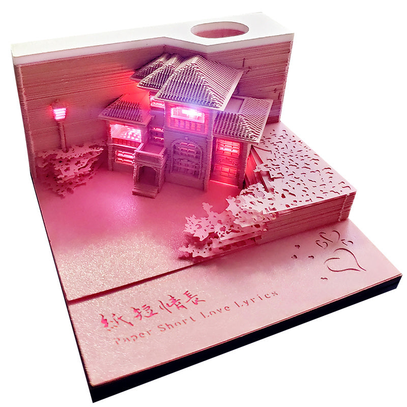 Three-dimensional Carving Sticky Piano Love Nest Note Paper