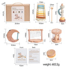 Wooden Comfort Percussion Piano Wind Chimes Children's Music Toys 6-piece Set