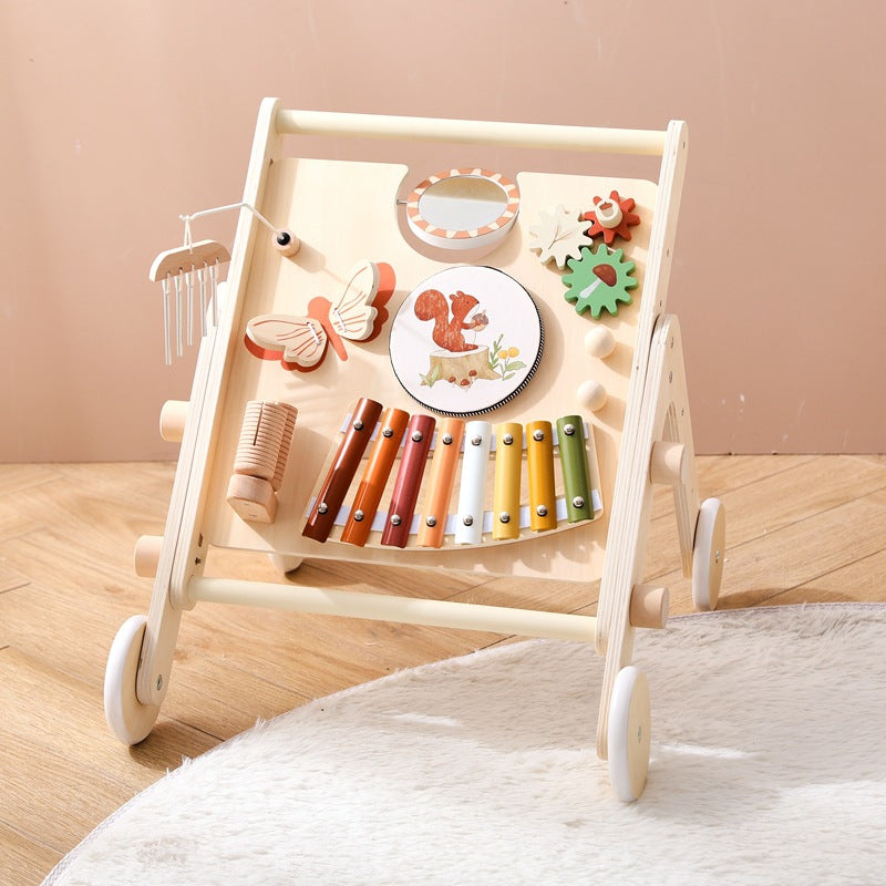 Multifunctional Music Station Trolley Children's Early Education Percussion Piano Wind Chimes Drum Kit