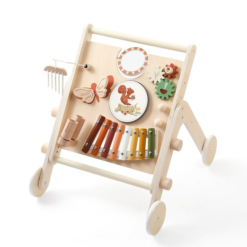 Multifunctional Music Station Trolley Children's Early Education Percussion Piano Wind Chimes Drum Kit