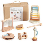 Wooden Comfort Percussion Piano Wind Chimes Children's Music Toys 6-piece Set