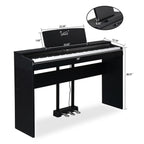 88 Key Standard Heavy Hammer Keyboard, Upright Black Electric Piano, AM Not Sold