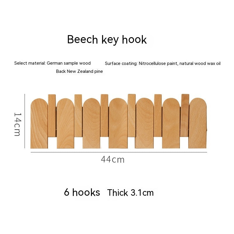 Black Walnut Solid Wood Piano Key Hanger
